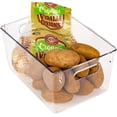 thumbnail image 3 of Homeries Pantry Organizer, Clear Storage Bins, for Kitchen, Pantry, Cabinets, for Storing Packets, Spices, Sauce, Snacks,  Set of 4, Dimensions: 11” x 8” x 6”, 3 of 9