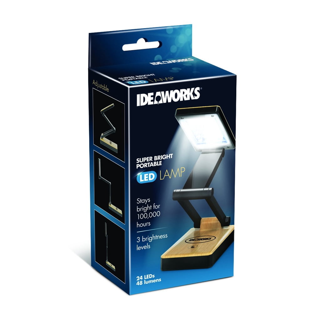 Ideaworks Super Bright Portable LED Lamp - 24 Bright LED Lights - 3 ...