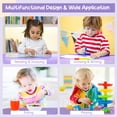 thumbnail image 3 of Infans Kids Wooden Round Table & 2 Chair Set w/ Center Mesh Storage Purple, 3 of 7