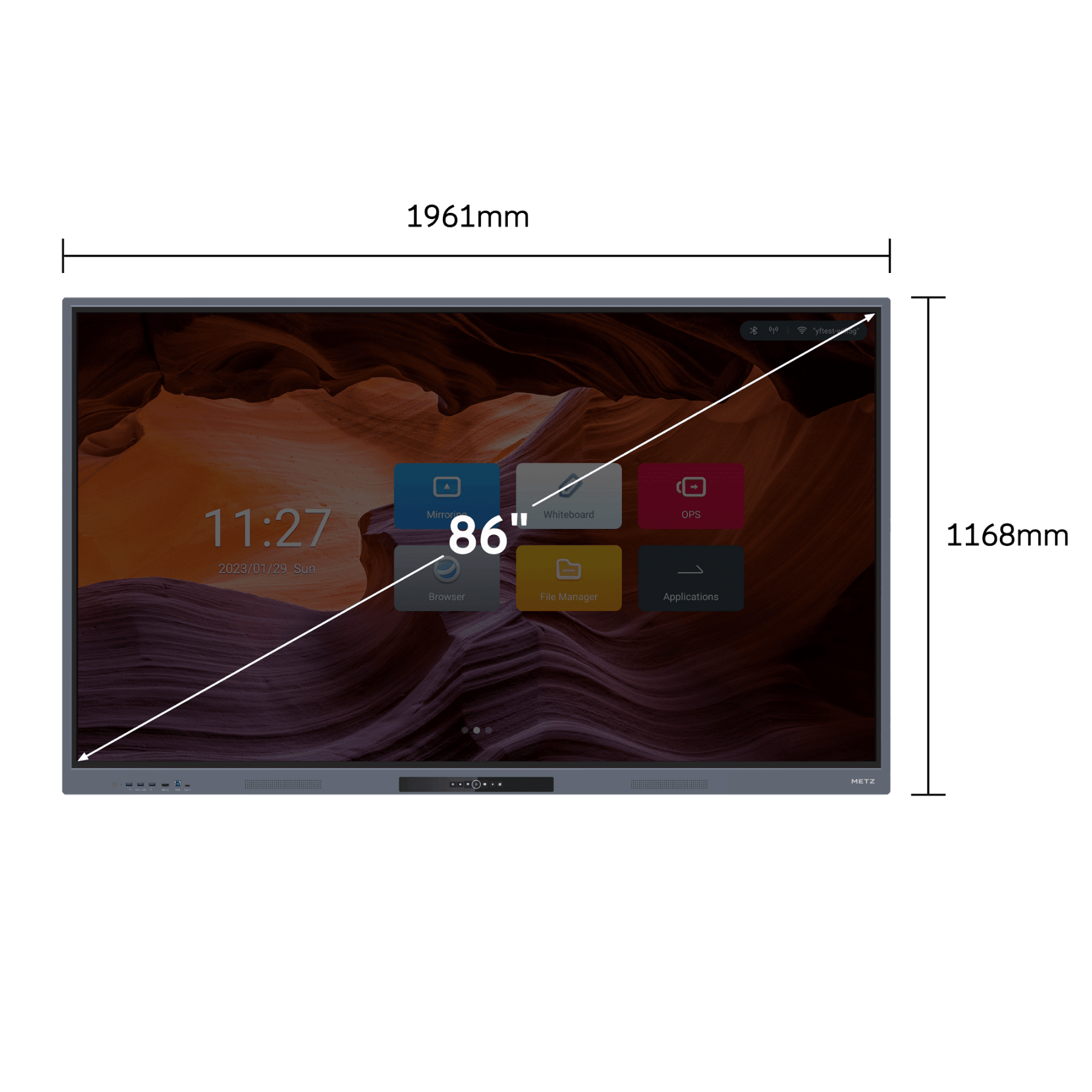 METZ Interactive Display 86 Inch H-Series: 4K UHD, 20-Point