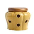 thumbnail image 1 of fastboy Garlic Storage Jar Large Capacity Ceramic Pot With Lid Durable For Long Time Made With Ceramic Yellow, 1 of 6