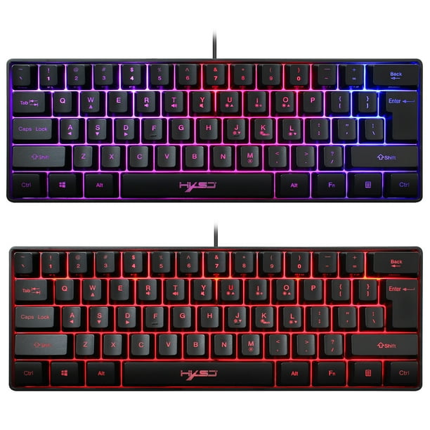 HXSJ V700 Wired Gaming Keyboard RGB Streamer Wired Keyboard 61-key