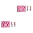 thumbnail image 1 of Transemion Easy To Clean Baby Silicone Tableware Set For Promoting Healthy Eating Habits Made With Silicone Pink 2 2Set, 1 of 6