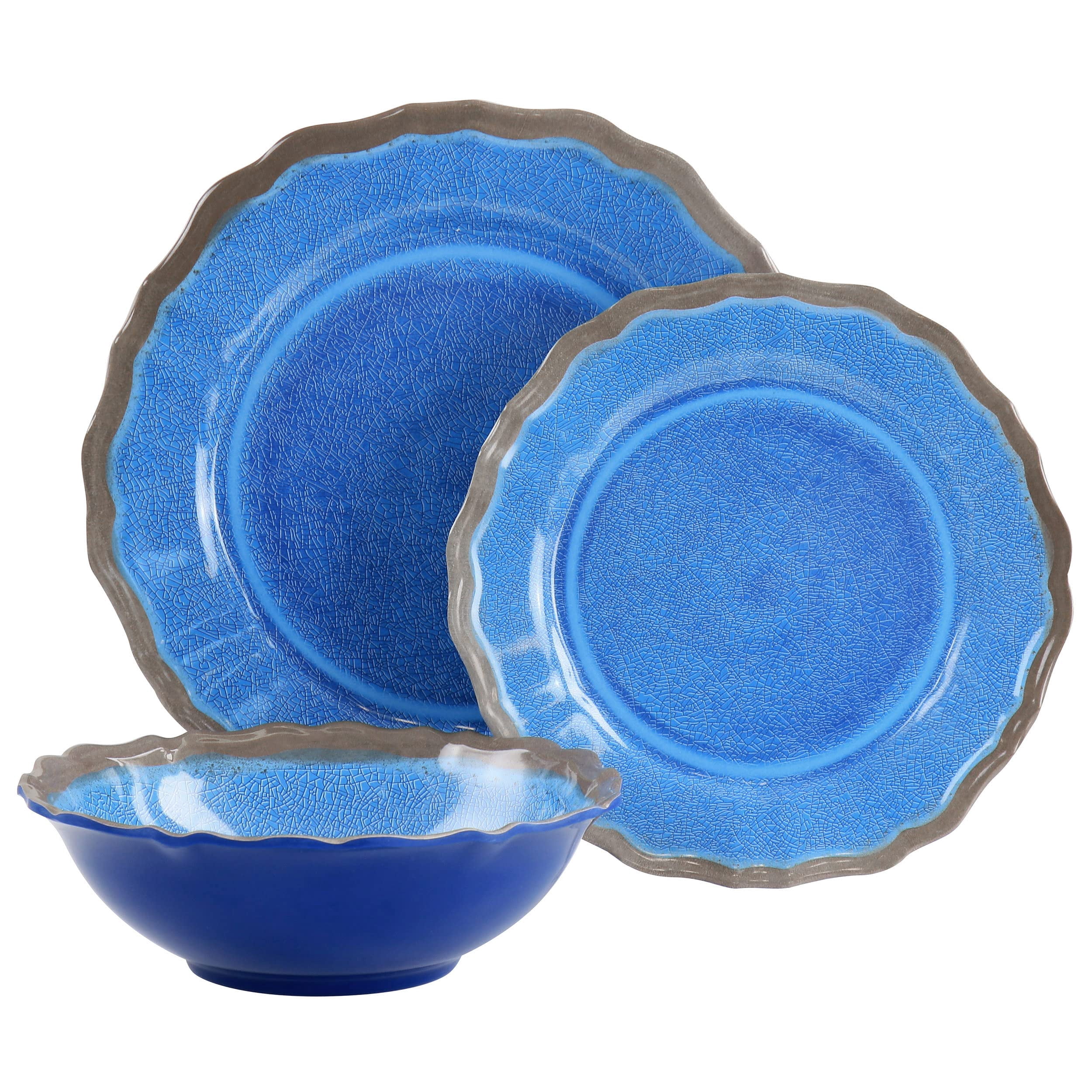 Elama Roma 12 Piece Melamine Dinnerware Set