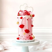 Multicolor Heart-shaped Spherical Cake Decoration Plug-in Set