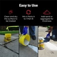 thumbnail image 2 of ABATRON Abocrete Kit - Self-Leveling Concrete Epoxy Patching and Filling Compound - Concrete Repair and Cement Crack Filler Kit - Light Gray (Sand Not Included, 1.25 Quarts), 2 of 4