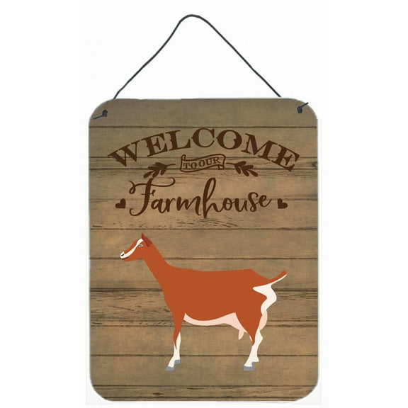 Caroline's Treasures CK6825DS1216 Toggenburger Goat Welcome Wall or Door Hanging Prints, 12x16, multicolor
