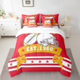 thumbnail image 3 of 7Pcs 3D Football Game Bedding American Football City Full Comforter Set, Sports Rugby Helmet Comforter + Flat Sheet + Fitted Sheet + 2 Pillowcases + 2 Throw Pillow Covers, Kansas, 3 of 5