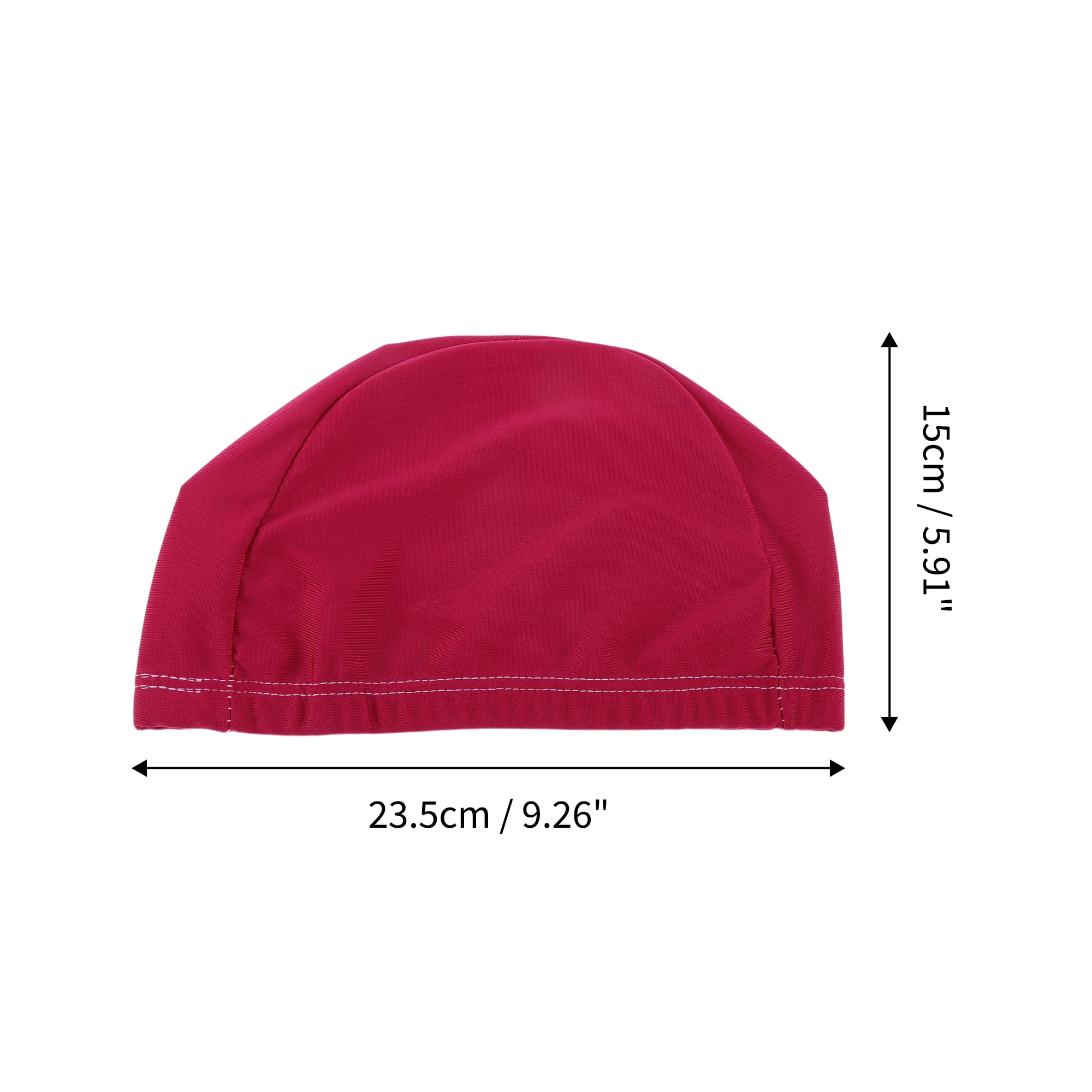 Unique Bargains Elasticity Swim Cap Measuring for Comfortable Fit Rose Purple