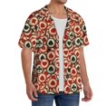 thumbnail image 2 of Balery Poker Chips Camisa Casual de Manga Corta con Botones para Hombre, Texturizada, Estilo Cubano, para Playa, Verano-3X-Large, 2 of 5