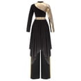 thumbnail image 2 of Miaeowve Robe de Danse à Manches Longues Irrégulières avec Pantalon Large Noir L, 2 of 6