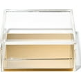 thumbnail image 2 of Acrylic Desk Organizer with Gold Base - Extra Large, Functional & Elegant Storage Box for Home or Office, 2 of 8
