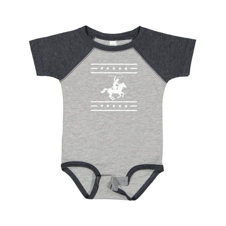 

Inktastic Cowboy Silhouette Team Roping Rodeo Gift Baby Boy or Baby Girl Bodysuit