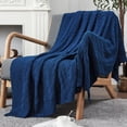 thumbnail image 1 of Acrylic Style Soft Knit Throw Blanket Indoor Warm Blankets for Sofa and Bed Cover for Home & Office, 1 of 7
