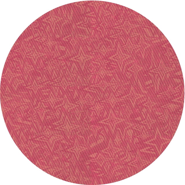 Ahgly Company Tapis d'Intérieur Lavables en Machine, Ronds Transitionnels Rouge Cramoisi, Ronds de 3'