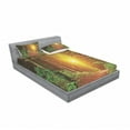 thumbnail image 3 of Ambesonne Forest Fitted Sheet & Pillow Sham Set, Pathway to Timberland, Twinxl, Green Brown, 3 of 3