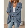 thumbnail image 4 of jinghuiyue Women Long Sleeve Cardigans Casual Batwing Sleeve Knitted Coat Loose Open Front Sweater Outwear S, 4 of 5