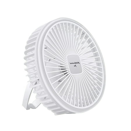 

2400Ma Portable Outdoor Camping Fan with Lamp Desktop Wall Mounted USB Fan