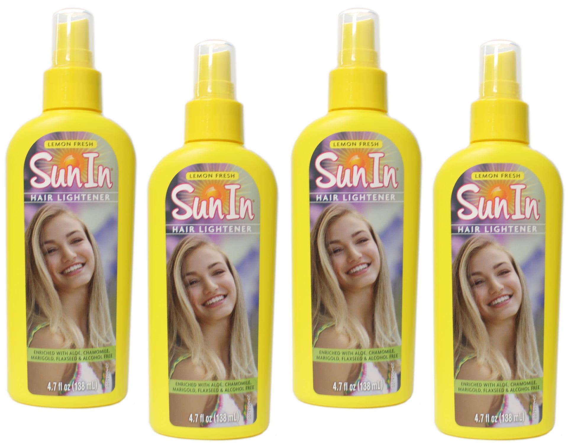 4 Pack SunIn Hair Lightener, Lemon Fresh 4.7 fl oz (138.9 ml