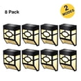 thumbnail image 1 of 8 Pcs Solar Wall Lights Outdoor,Warm/Color Changing,2 Modes Solar Led Waterproof Lighting for Deck, Fence, Patio, Front Door, Stair, Landscape, 1 of 8