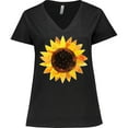 thumbnail image 3 of Inktastic Summer Sunflower Women's Plus Size V-Neck T-Shirt, 3 of 5