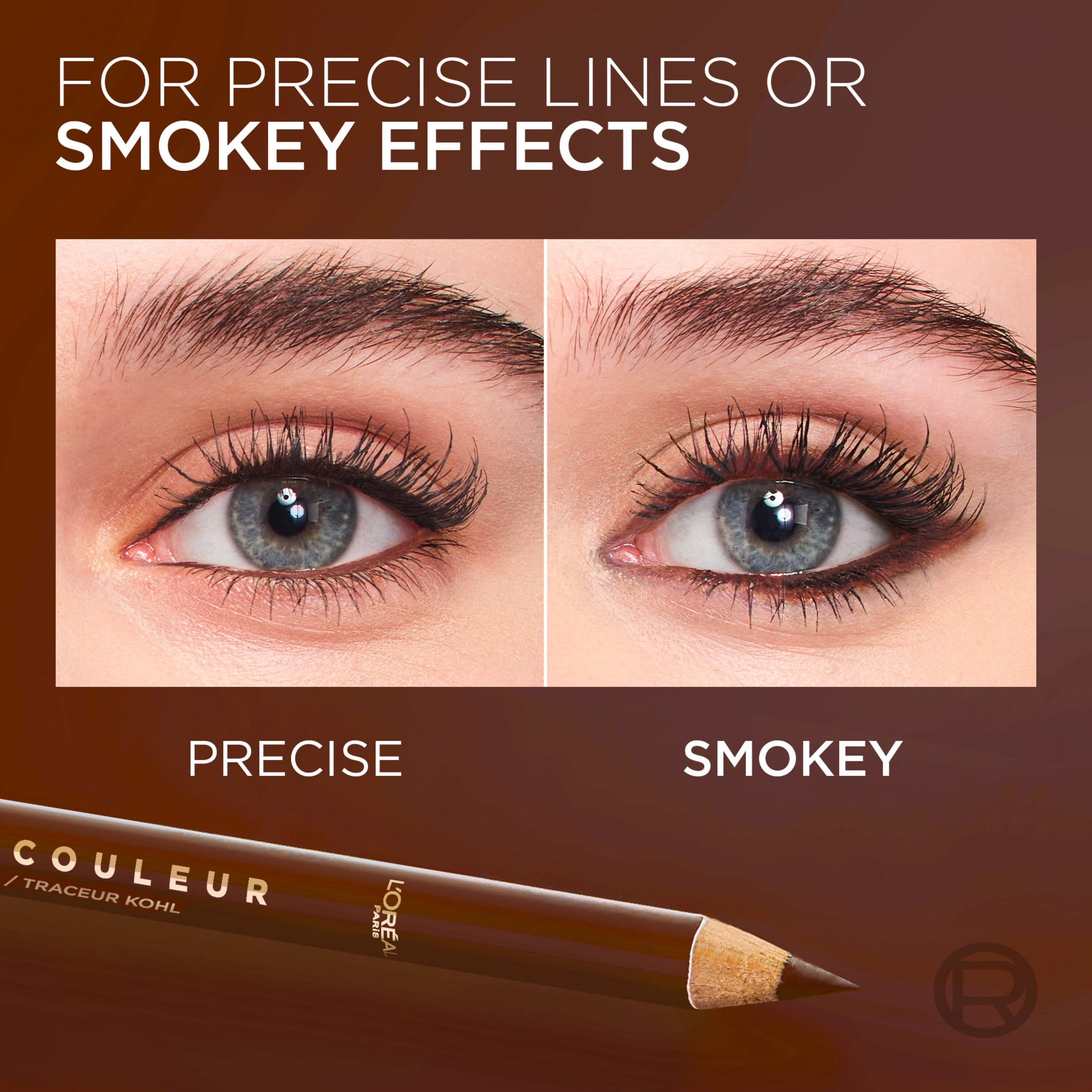 L'Oreal Paris Haute Couleur Kohl Pencil Eyeliner Makeup, Bronze Chiffon 160, 0.03 oz