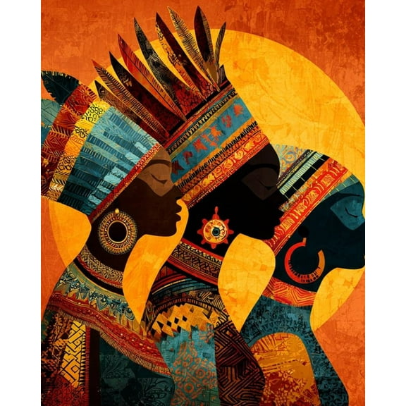 Paint by Numbers for Adults Kids Beginner African Beauty at Sunset DIY Acrylic Painting by Numbers Kits with Brushes Acrylic Pigment Home Decoration Brithday Gifts 16 x 20 inch
