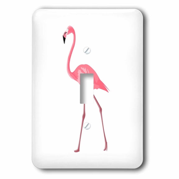 3dRose, A classic pink flamingo for anyone who loves these colorful birds., single toggle switch