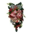 thumbnail image 2 of Lágrima de botín de Navidad de invierno, colgante de puerta artificial, corona de puerta de Navidad para decoración de fiesta de Navidad Soledad Guirnalda para colgar en la puerta, 2 of 10