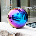 thumbnail image 3 of 10-Inch Colorful Stainless Steel Gazing Ball – Vibrant Mirror Sphere for Home, Garden, Patio, Outdoor or Indoor Decor, 3 of 9