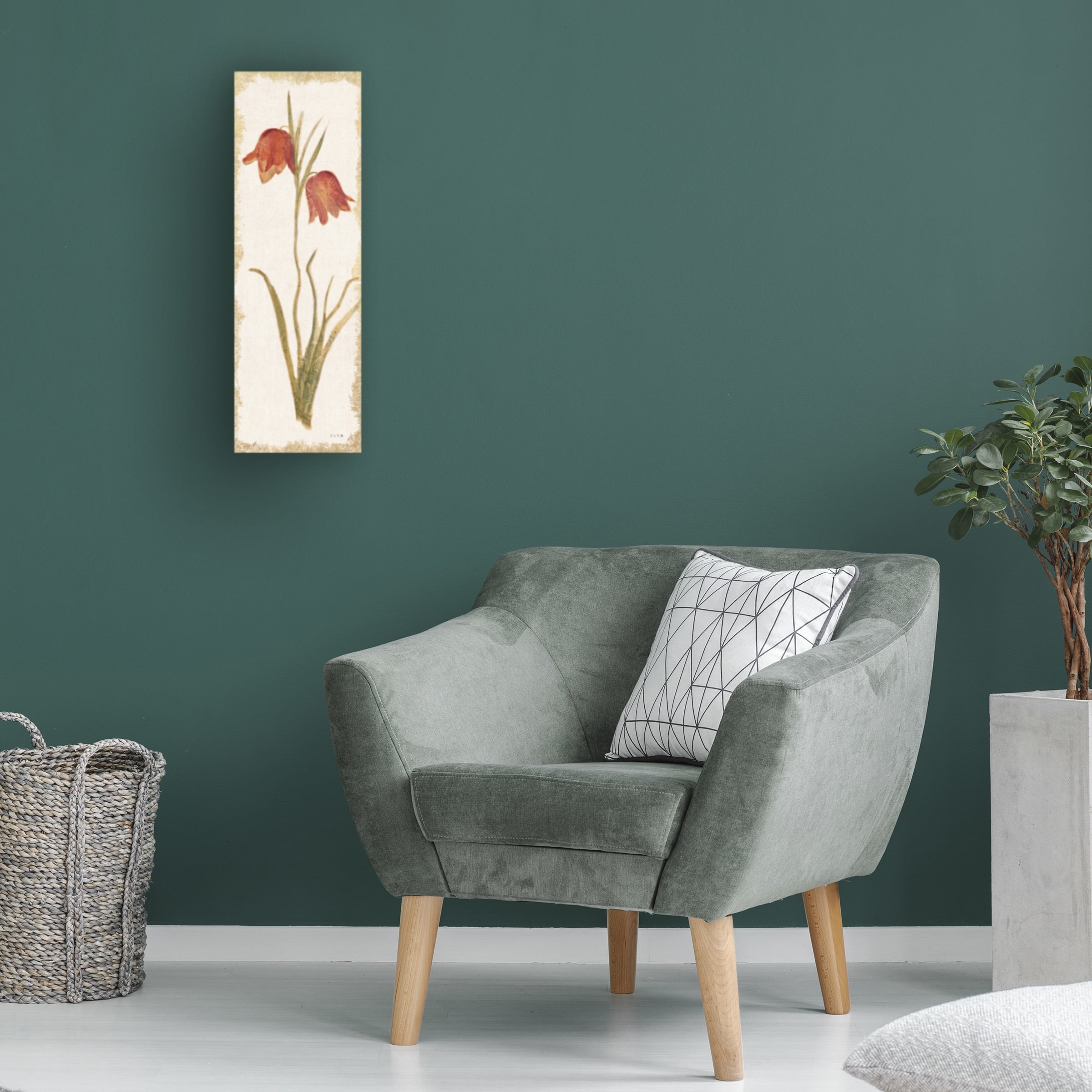 Cheri Blum 'Red Tulip Panel Light' Canvas Art