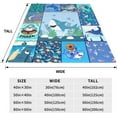 thumbnail image 2 of Cute Shark Blanket for Baby Boy Girl, Soft Fleece Throw Blanket for Couch Bed, Shark Gifts for Shark Lovers, Cozy Lightweight Blanket Toddler Kids Adults, 40×50 Inch, 2 of 6
