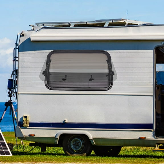 RV Window, Modern RV Exit Window, RV Push Out Window Equipped With A Screen Window 4 Practical Handles
