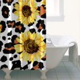 thumbnail image 5 of Yellow Floral Wildflower Boho Shower Curtain 36x72 with Hooks, Sunflower Bee Butterfly Pattern, Quick-Dry Rustic Polyester for Country Farmhouse Vintage Decor, 5 of 5