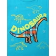 thumbnail image 4 of WIBACKER 100% Cotton 2-Piece Summer Pajamas for Kids Boys Sleepwear Top and Plaid Shorts Toddler Boy Dinosaur Pjs Set 2-7T, 4 of 6