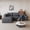 Corduroy + Dark Grey, variant on MAYEERTY 95" Cloud Sectional Sofa, Modern Minimalist U-Shaped Couch, 3-Seat Deep Seat Corner Sofa, Dark Grey Plush Corduroy Fabric, No Assembly Required for Living Room