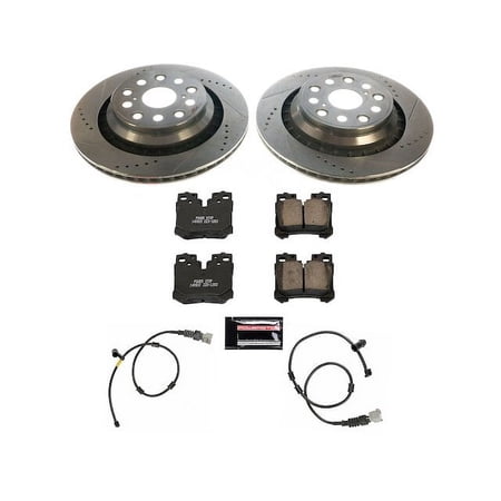 Rear Brake Pad and Rotor Kit - Compatible with 2010 - 2017 Lexus LS460 - Power Stop