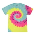 thumbnail image 3 of Colortone Tie Dye T-Shirts Rainbow Junior Sizes, Unisex 100% Cotton, 3 of 3