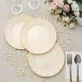 thumbnail image 6 of Balsa Circle 10 Ivory 8" Round Disposable Plastic Salad Dinner Plates Gold Swirl Design Trim Party Decorations, 6 of 8