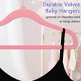 thumbnail image 2 of Baby Hangers Pink for Clothes, Kids Velvet Hangers Non Slip Children Hanger for Closet, 2 of 11