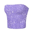 thumbnail image 4 of Mgmyaa Women's Casual Tube Top Square Neckline Pull-On Sequin Stretchable Skinny Solid Color for Casual, 4 of 9