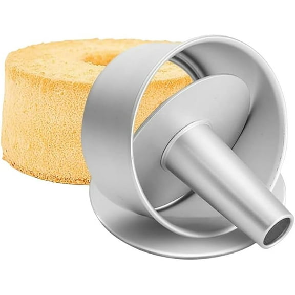 Angel Food Cake Pan 6Inch set Food Cake Pan Round Baking Pan with Removable Loose Bottom, Heavy Duty Bakeware Round Tube Pan for Home Kitchen and Catering (6")