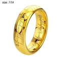 thumbnail image 2 of Men's Titanium ring gold Silver gold ring, 2 of 5