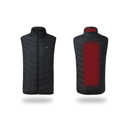 2019 Electric USB Heated Warm Intelligent Autumn and Winter Vest Men Women Heating Coat Jacket for Motorcycle Travelling Skiing (Best Bullet Proof Vest 2019)