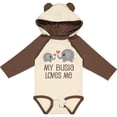 thumbnail image 3 of Inktastic My Busia Loves Me Childs Boys or Girls Long Sleeve Baby Bodysuit, 3 of 5