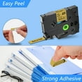 thumbnail image 2 of GREENCYCLE 8PK Compatible for Brother P-touch TZe 131 231 431 531 631 731 831 931 12mm Black on Clear White Red Blue Yellow Green Gold Silver Laminated Label Maker Tape, 2 of 7