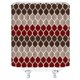 thumbnail image 3 of Brown Geometric Shower Curtain Red Tan Creative Home Textured Modern Home Fabric Bathroom Curtains Decor Set with (72" WX72 H), 3 of 5
