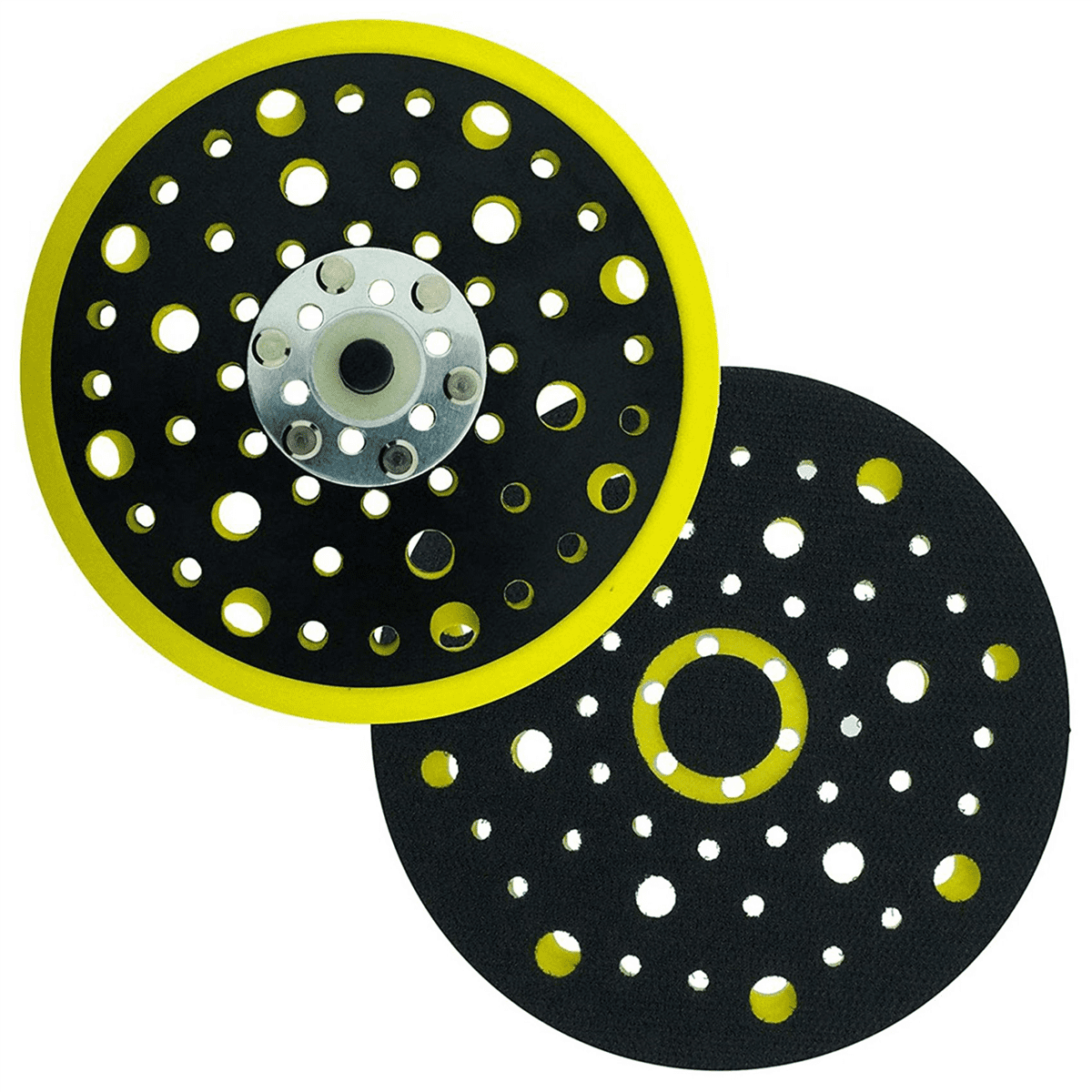 6 Pcs 150mm 5/16 Thread 52 Hole Medium Density Random Orbital Sander Hook & Loop Backing Pad for CEROS DEROS
