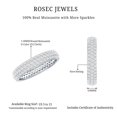 thumbnail image 5 of Rosec Jewels Classic Moissanite Eternity Band Ring for Women (D-VS1 Grade) - Anniversary Band Ring, 925 Sterling Silver, US 11.50, 5 of 6