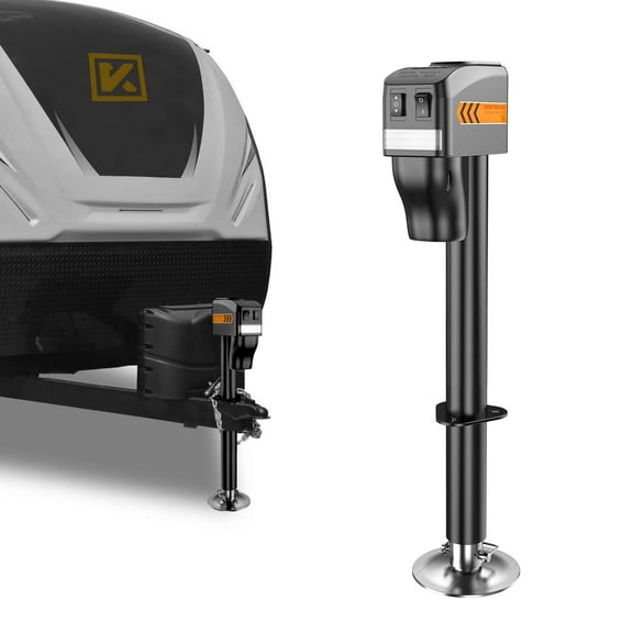 KYX Electric Trailer Jack to 5000LB, Electric Power A-Frame Tongue Jack,9.84"-33.85" Waterproof for Travel Trailer, RV,12V DC Hard Wiring